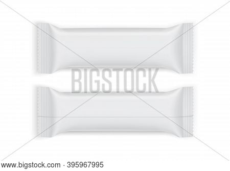 White Paper Packaging Top And Bottom View Isolated On White Background Vector Mock Up