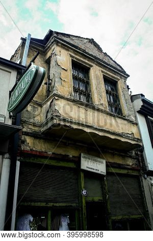 Skopje, Macedonia - September 19, 2009: Abandoned Decaying Storefront Of A Shop In The Skopje Bazaar