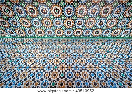 Moroccan Vintage Tile Background