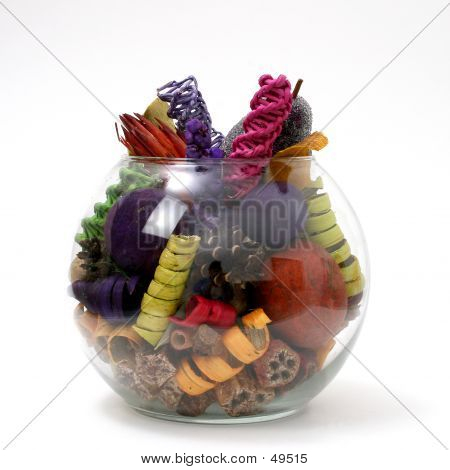 Potpourri colorato luminoso In chiaro ciotola
