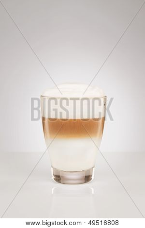 Latte Macchiato v malé skleněné