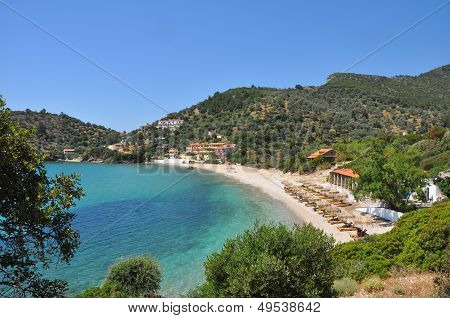 bay on greek island samos