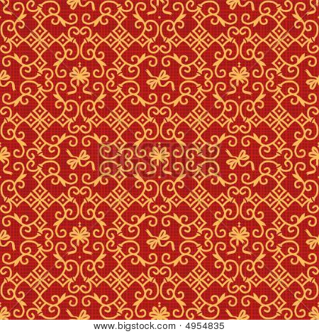 赤や金色の華やかな背景