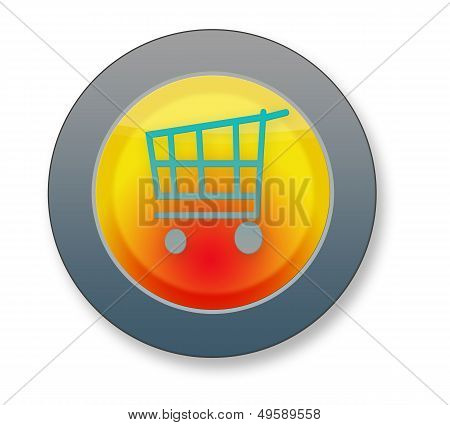 Stylish Red And Yellow Button To Buy
