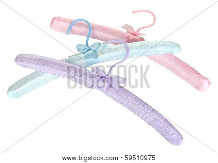 Beautiful hangers isolated on white
