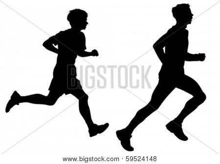 Men thletes on running race
