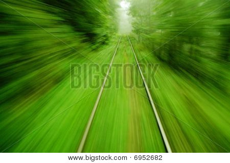 View from an express train