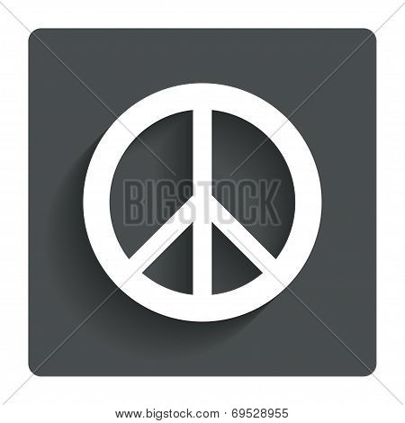 Peace sign icon. Hope symbol