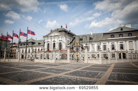 Grassalkovich palace at city Bratislava, Slovakia