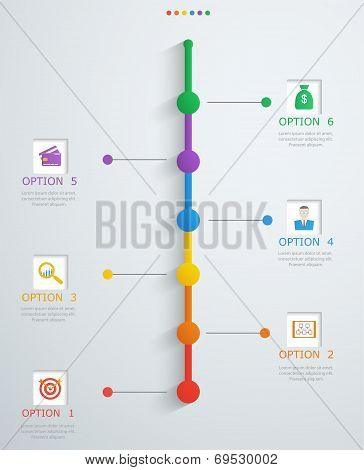Timeline, Infographics Template With Stepwise Structure