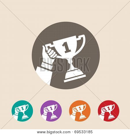 Hand holding trophy