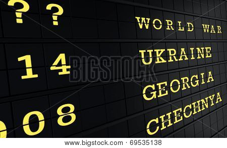 departure board of war