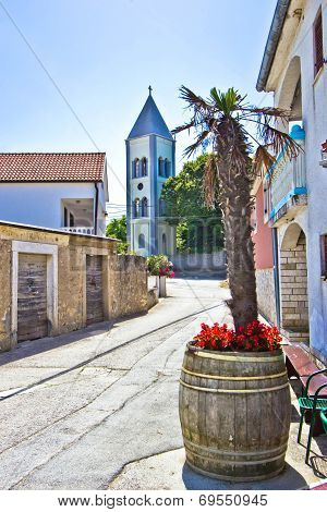 Dalmatian Street In Town Of Petrcane