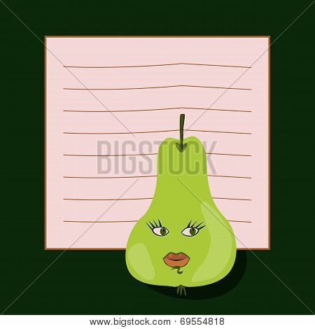 Note pad - green pear