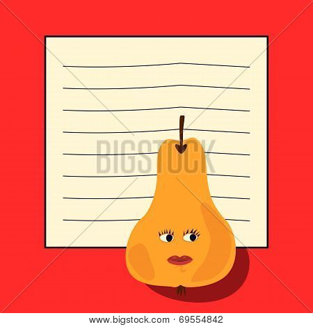 Note pad -  pear