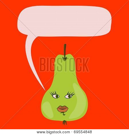 Communication bubble - green pear
