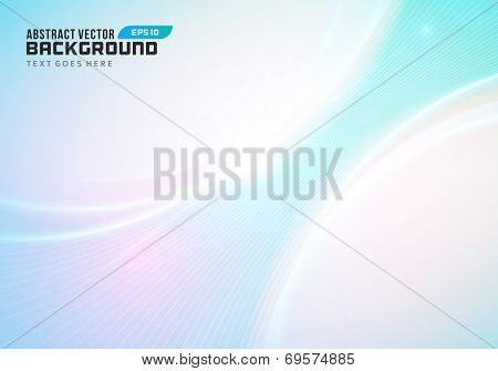 Abstract soft waves light lines vector background