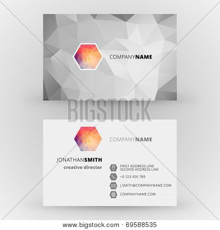 Creative business card vector design print template