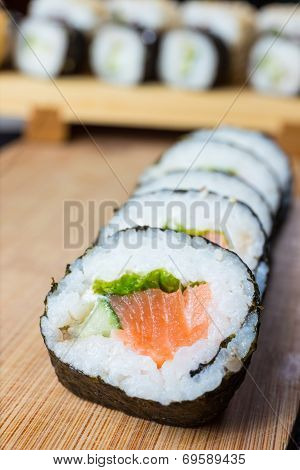 Close Up Of Sushi, Japanese Seafood