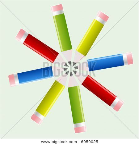 カラフルな鉛筆