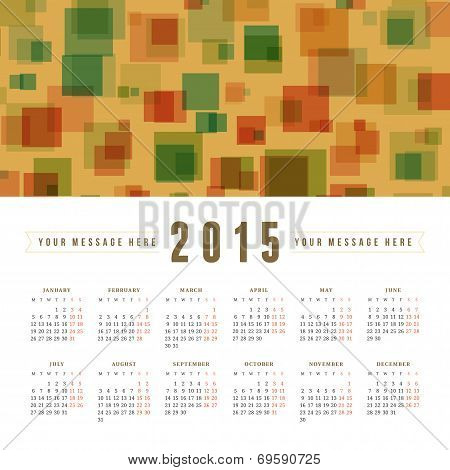 Calendar 2015 vector design template