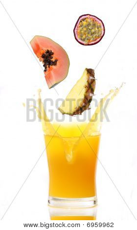 Juice Splash With Tropical Fruits