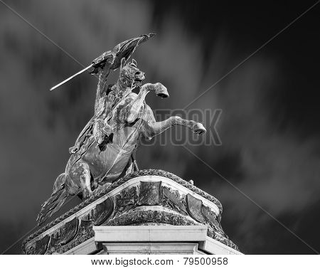 Equestrian Statue Heldenplatz Vienna Austria