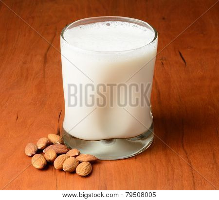 Almond Milk On Table
