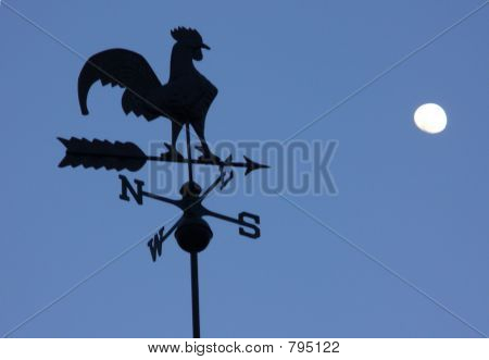 Luna e mattina gallo banderuola