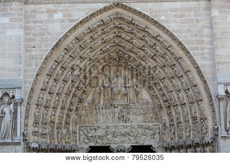 Paris France - Notre Dame cathedral .