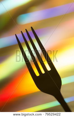 Fork Dining Symbol Silhouette Colors