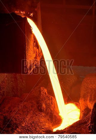 Pouring Of Liquid Metal