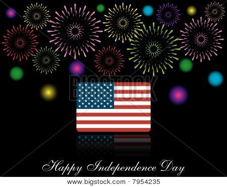 Sfondo patriottico di fuochi d'artificio