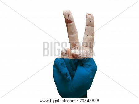 Hand Making The V Sign