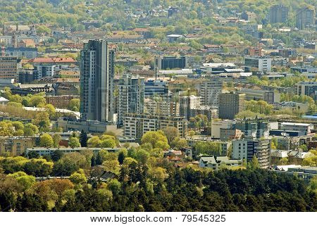 Vilnius City Capital Of Lithuania Aerial View