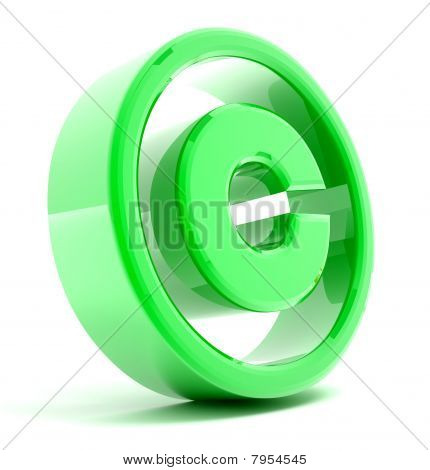 Copyright-symbol skylt.