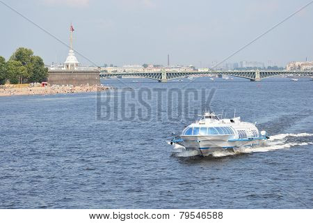 Meteor, Hydrofoil Boat In St. Petersburg.