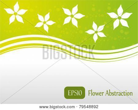 Green flower abstraction. Fully vector. Enjoy!