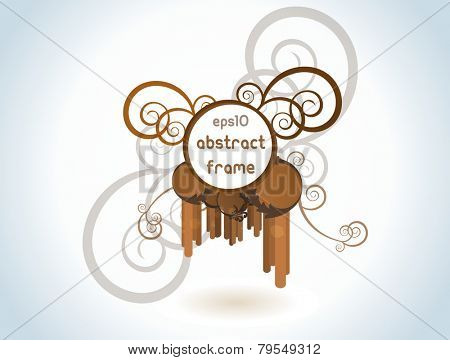 Abstract frame with floral and grunge elements. Fully vector, enjoy!