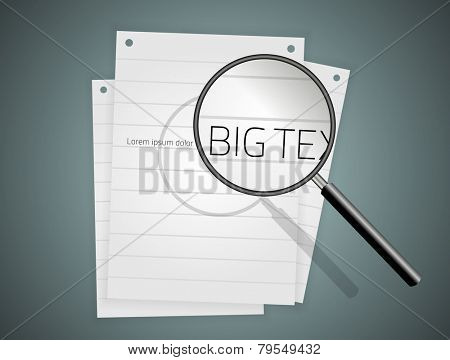 Magnifying text. Fully vector, enjoy!