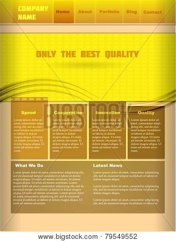 Orange website template for your design. Fully vector, enjoy!