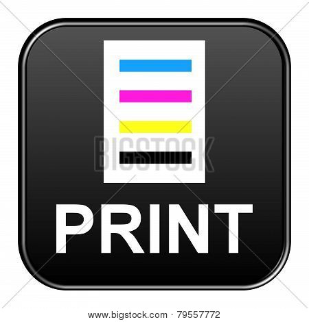 Black Button print