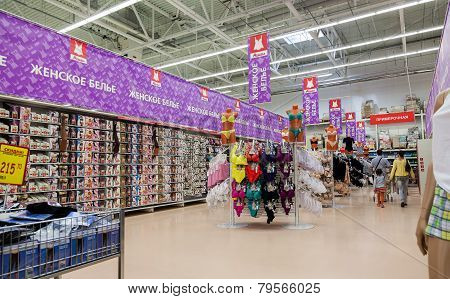 Sale Of Lingerie In The Network Auchan Hypermarket