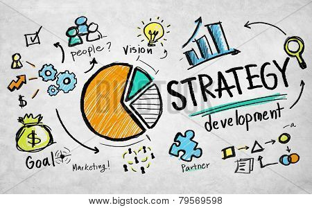 Strategy Development Goal Marketing Vision Planning Business Concept