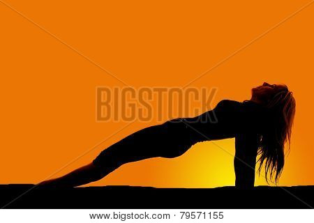Silhouette Of A Woman Straight Body Hands Down
