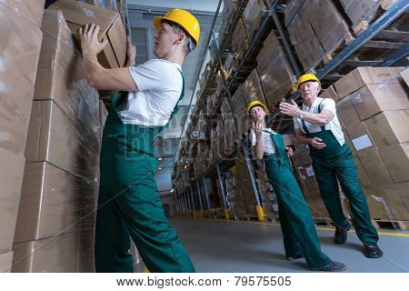 Cardboard Boxes Falling