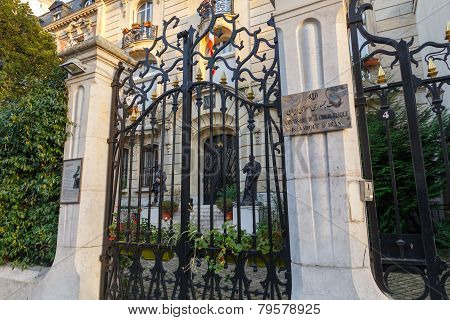 Paris.  Building Of The Embassy Iran.