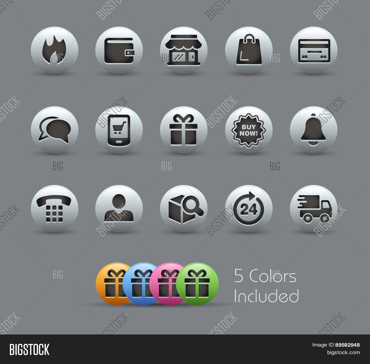 E-Shop Icons 矢量图和照片（免费试用） | Bigstock