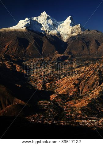 Huandoy Peaks (6395m) in Cordilera Blanca, Peru, South America