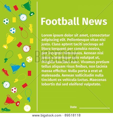 Football card for advertising or news